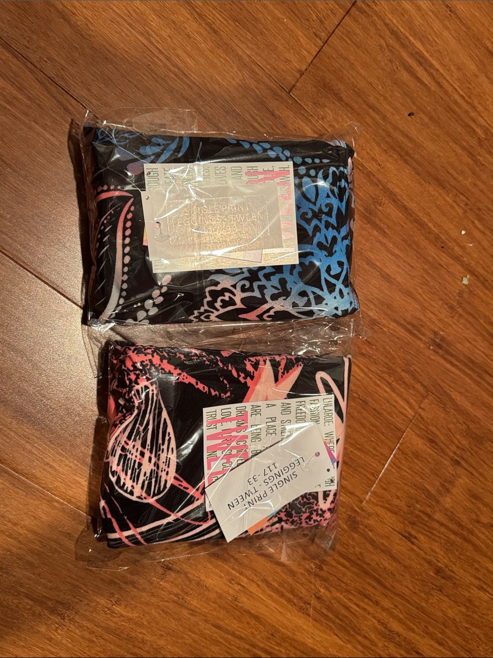 Set of two patterned tween leggings